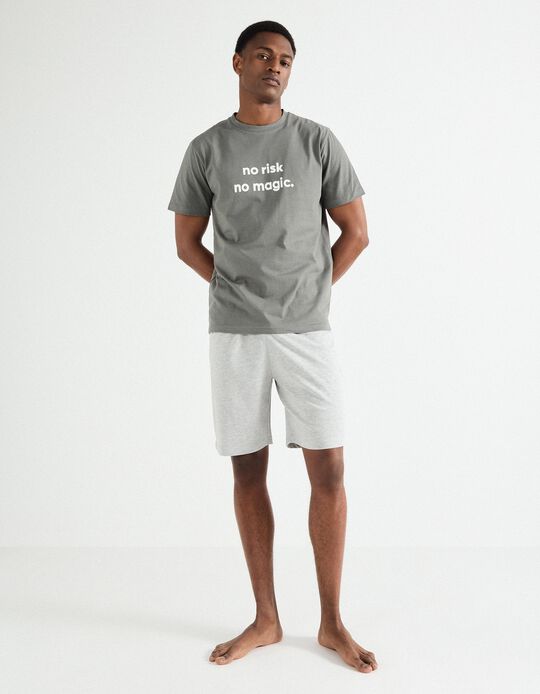 Comprar Online Pijama Jersey, Homem, Cinzento Escuro 