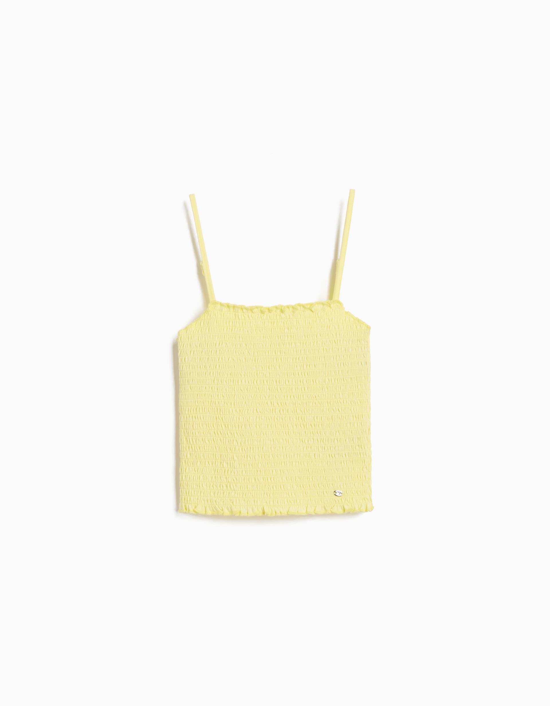 Comprar Online Top Franzido Smock, Menina, Amarelo