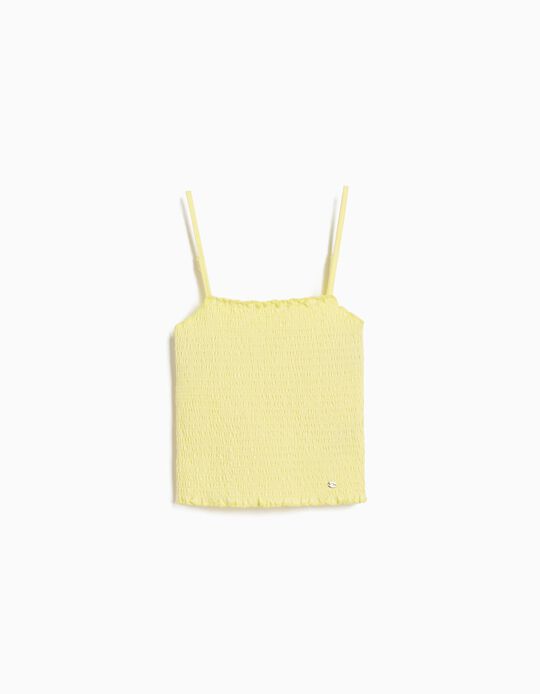 Comprar Online Top Franzido Smock, Menina, Amarelo