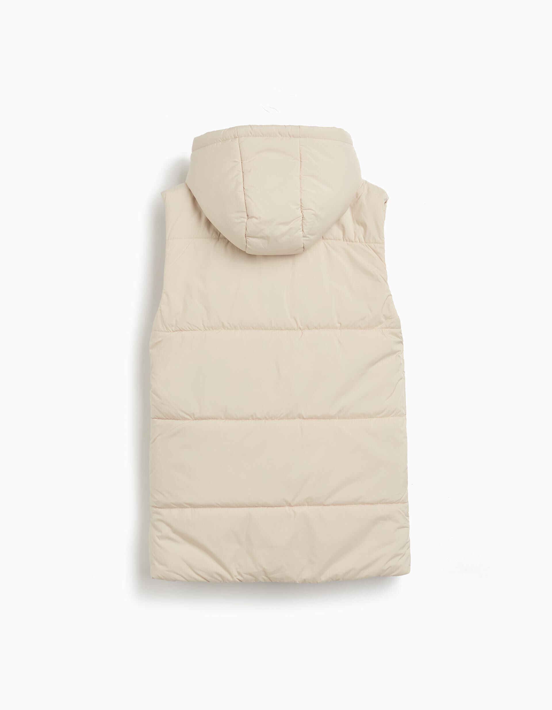 Comprar Online Colete Acolchoado Capuz, Menina, Bege Claro