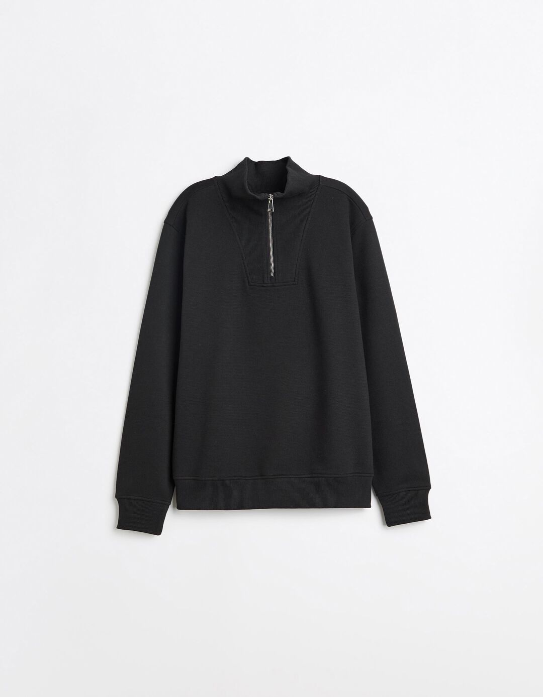 Sweatshirt De Gola Alta, Homem, Preto