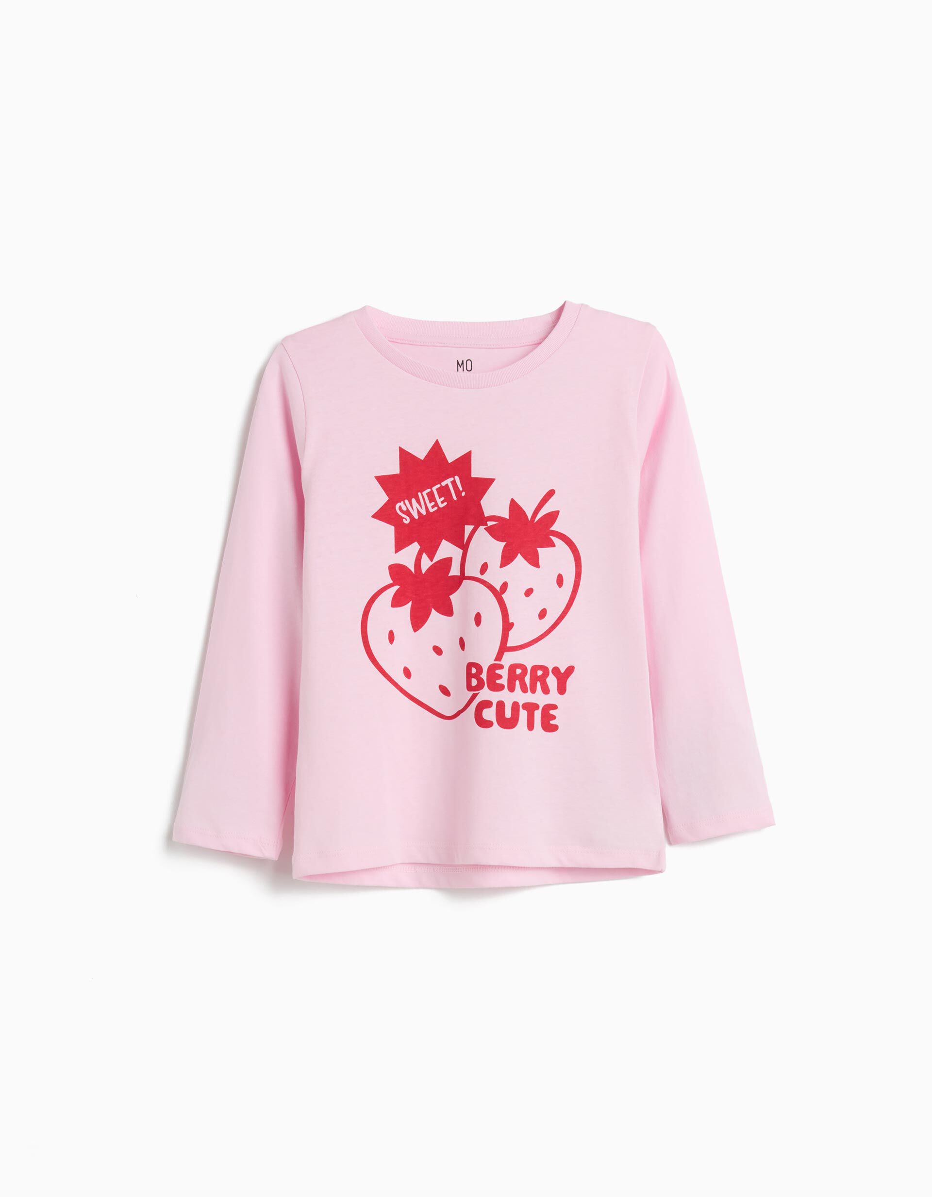 Comprar Online T-shirt Manga Comprida, Menina, Rosa Claro