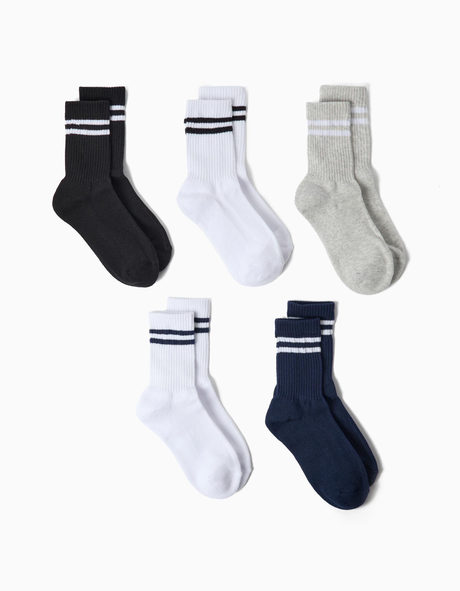Comprar Online Pack 5 Pares de Meias, Menino, Multicor