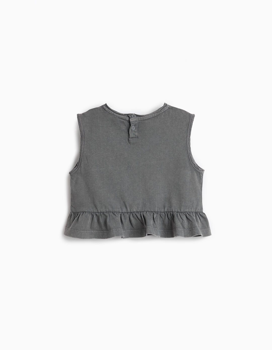 T-shirt Estampada, Menina, Cinzento
