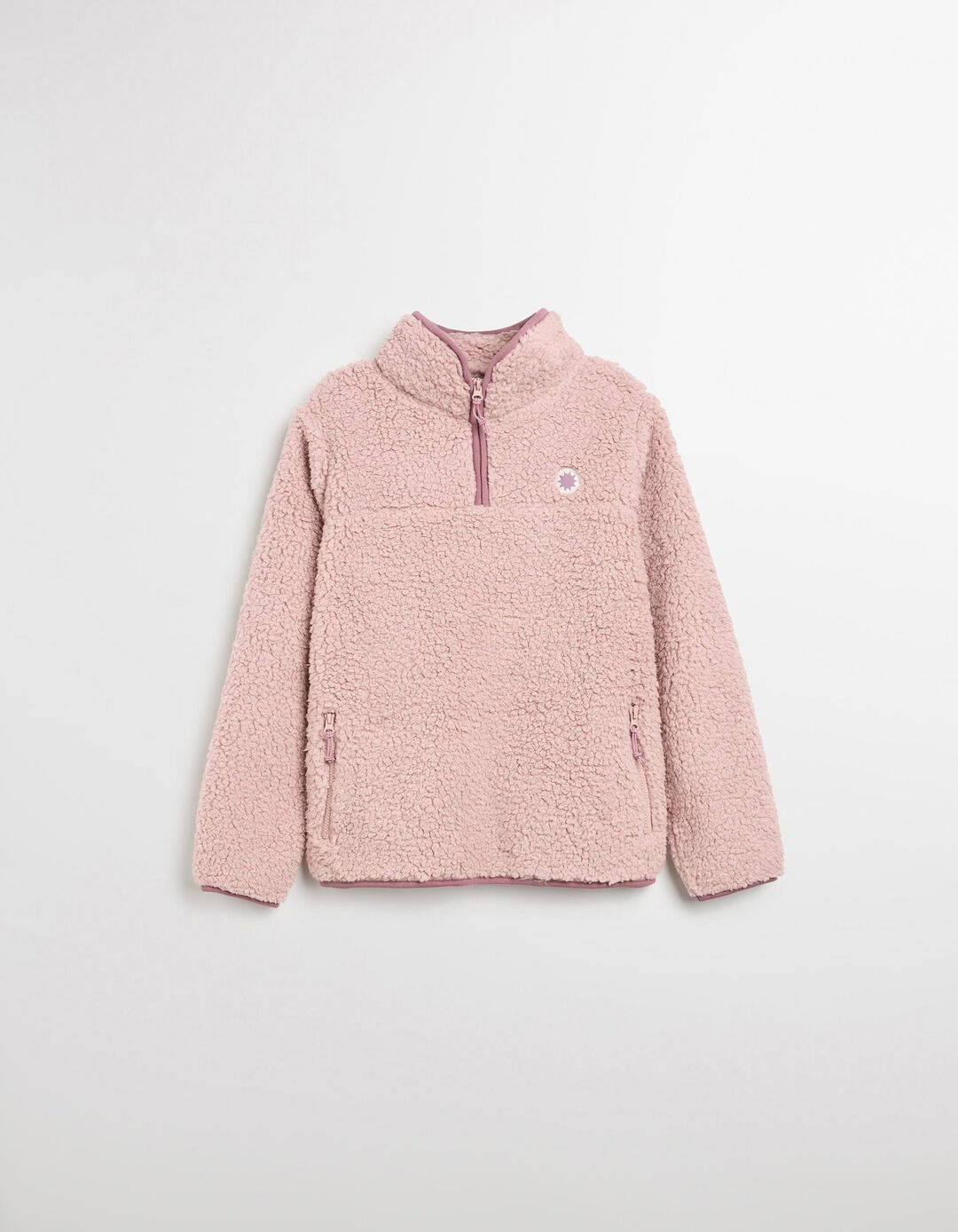 Sweatshirt Sherpa, Mulher, Rosa Claro 