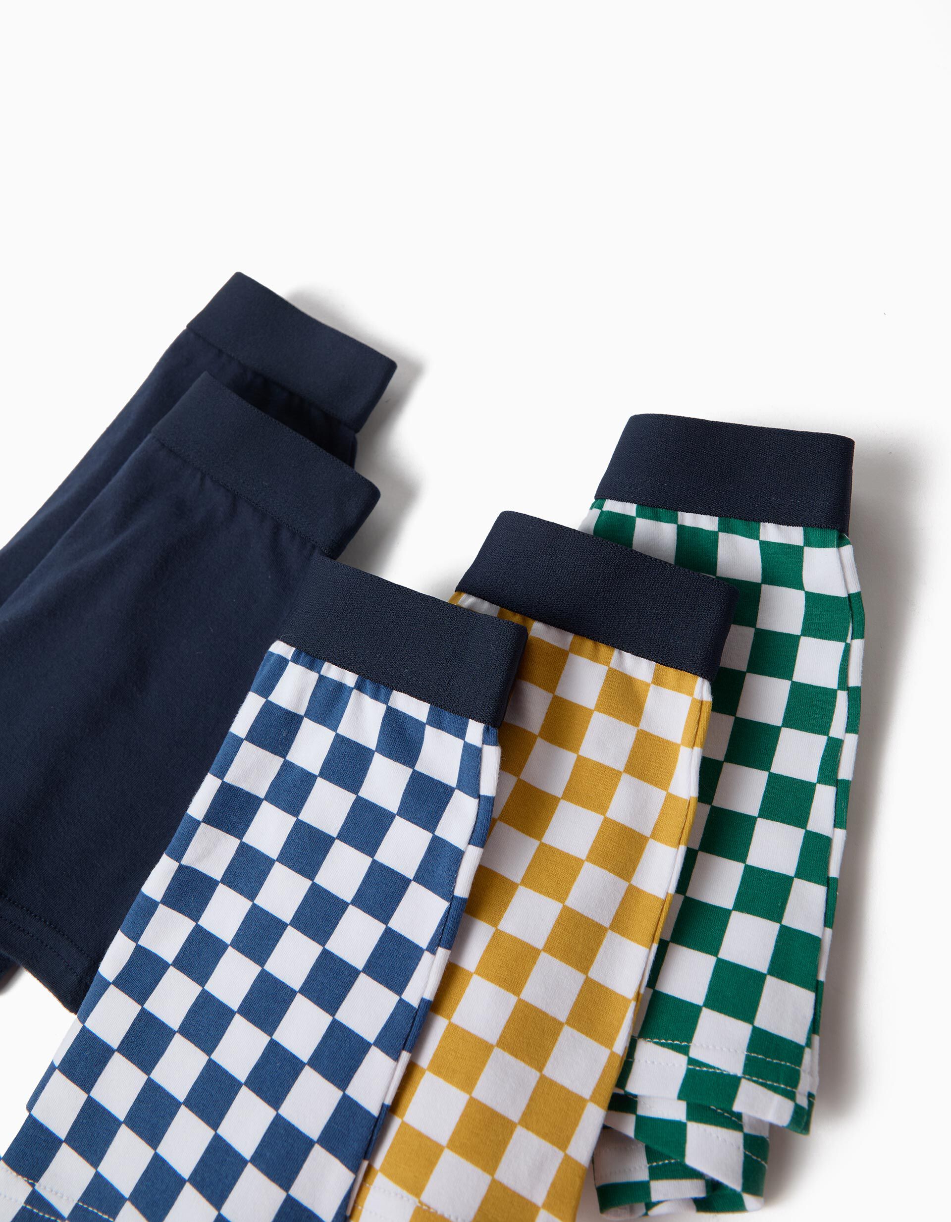 Comprar Online Pack 5 Boxers Xadrez, Menino, Multicolor