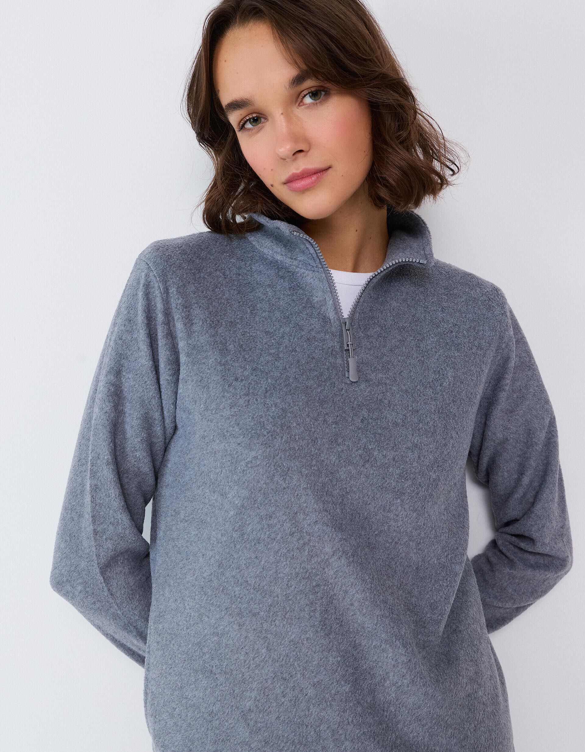 Comprar Online Camisola Polar, Mulher, Cinzento