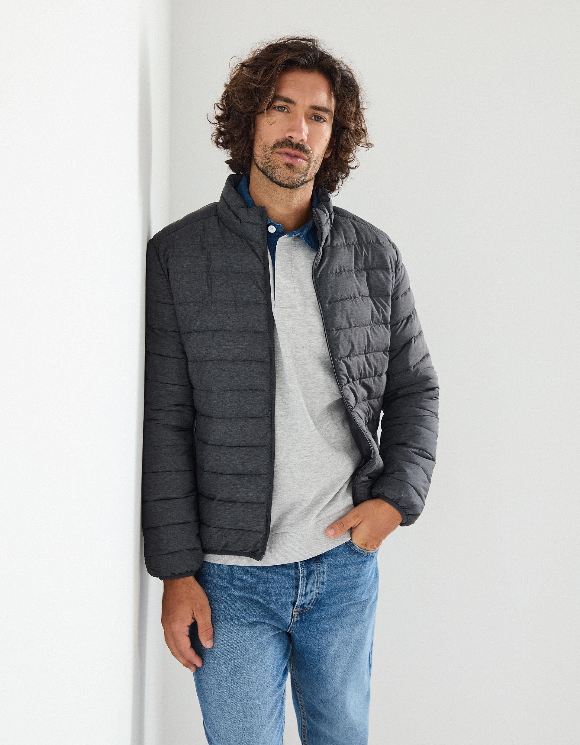 Comprar Online Casaco Acolchoado, Homem, Cinzento Escuro