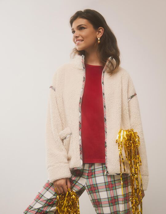 Comprar Online Casaco de Sherpa, Mulher, Cru 