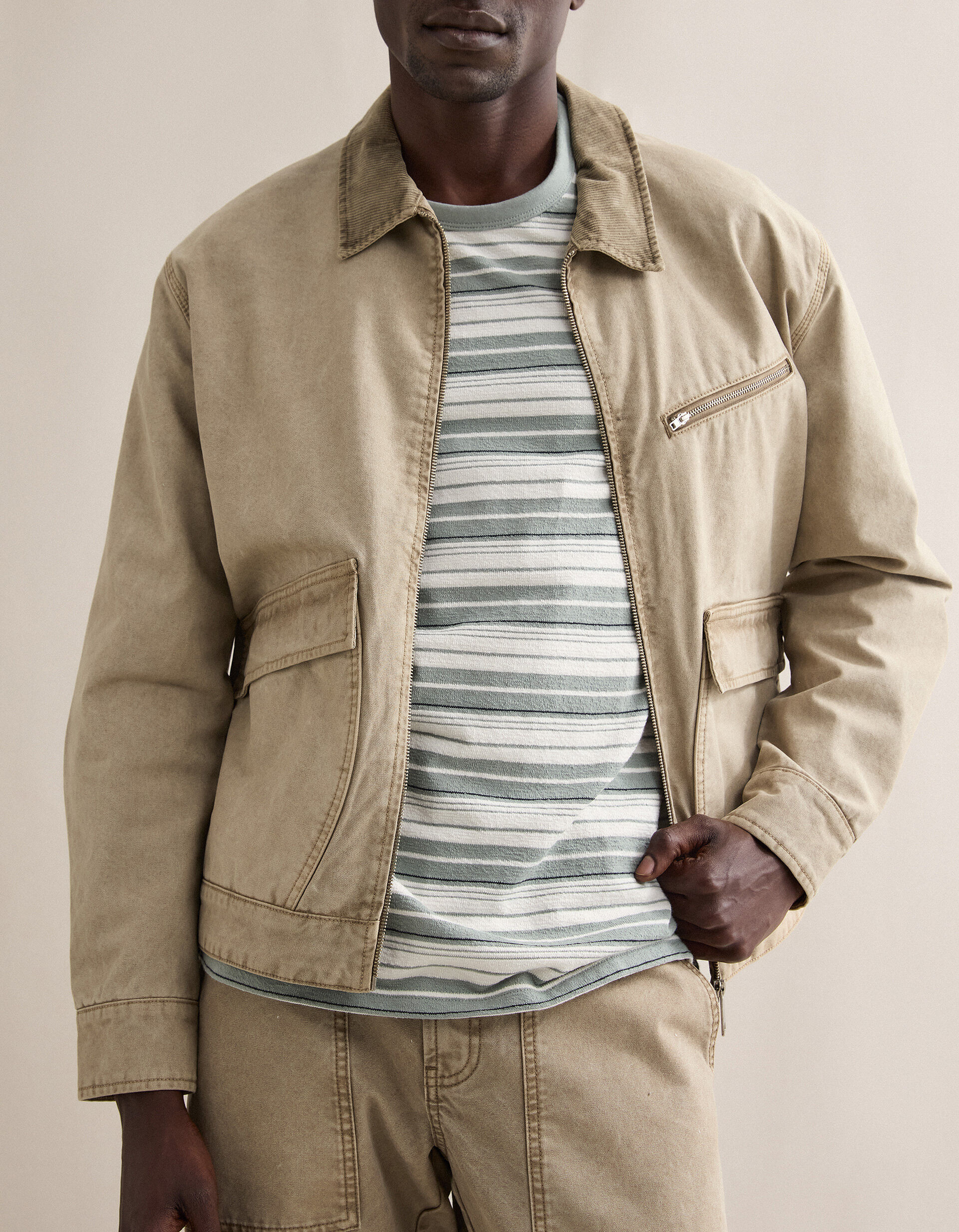 Comprar Online Casaco Canvas, Homem, Bege