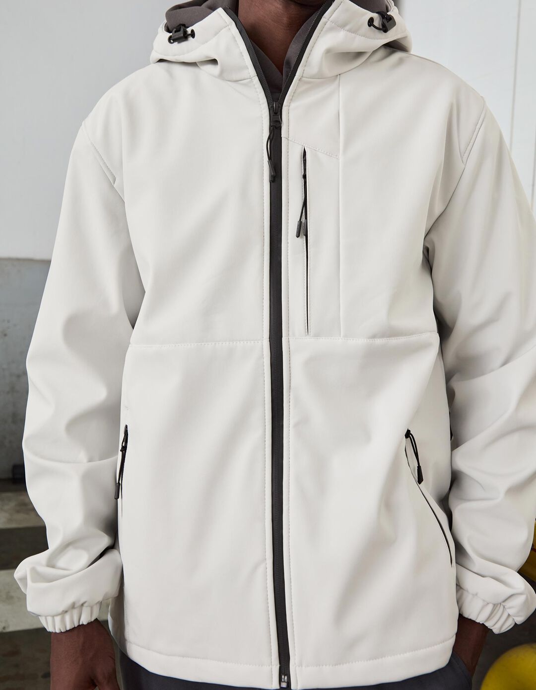 Parka com Capuz, Homem, Cinzento Claro