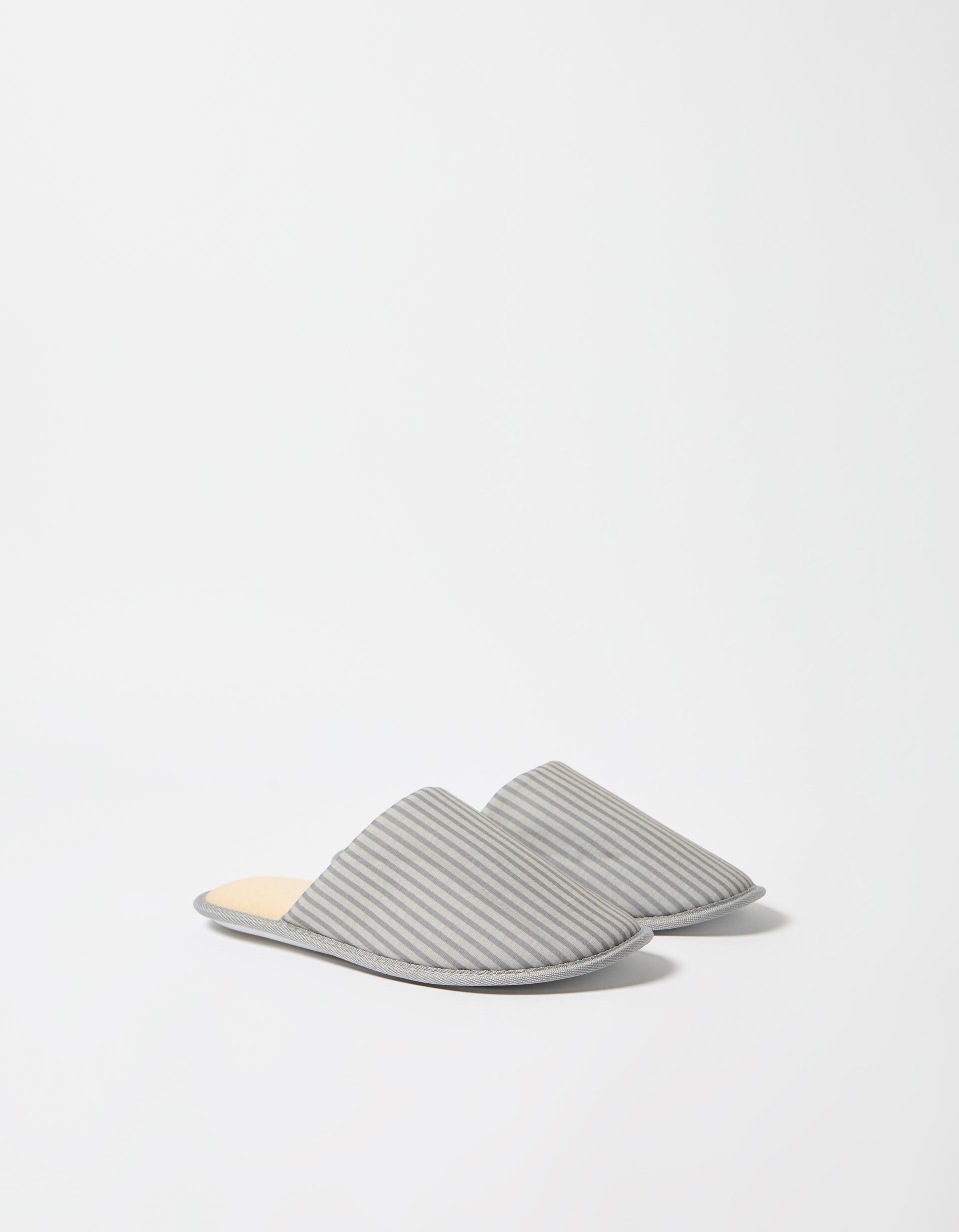 Comprar Online Chinelos de Quarto Riscas, Mulher, Bege Claro