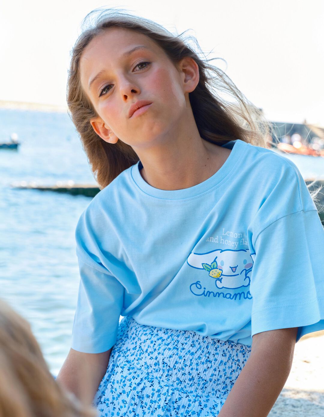 T-shirt 'Hello Kitty and Friends', Menina, Azul Claro