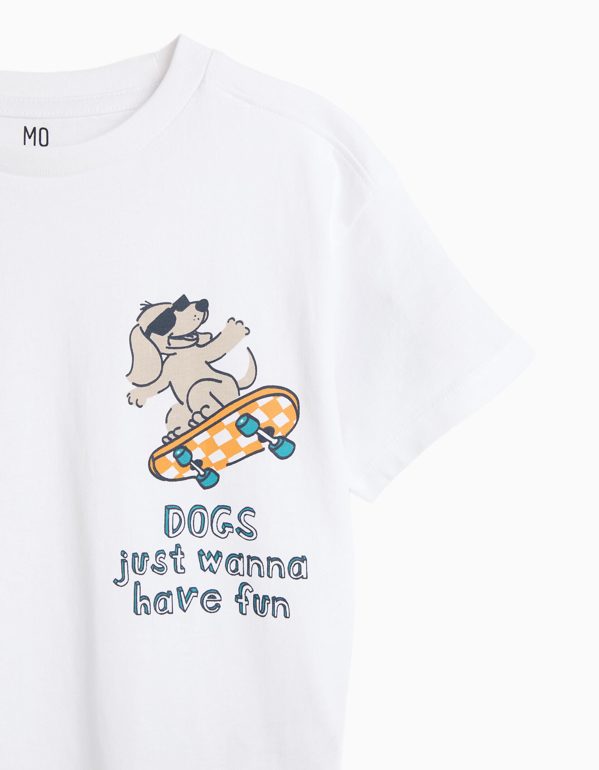 Comprar Online T-shirt Estampada, Menino, Branco