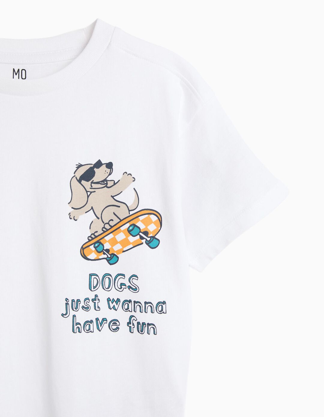 T-shirt Estampada, Menino, Branco