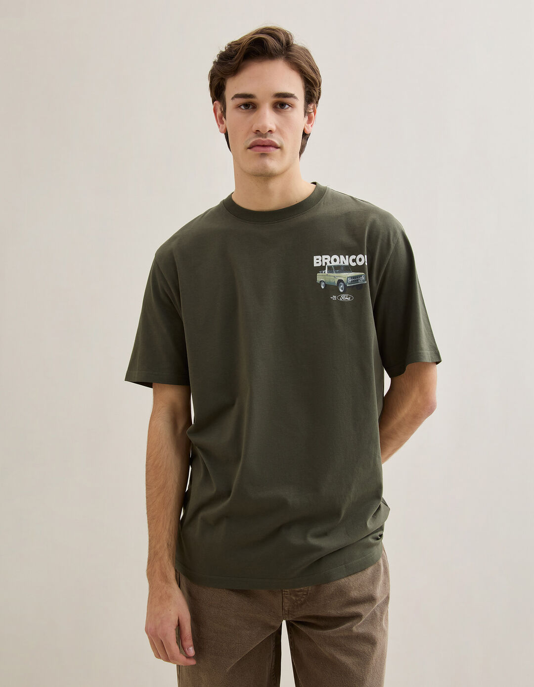 T-shirt, Homem, Verde Escuro