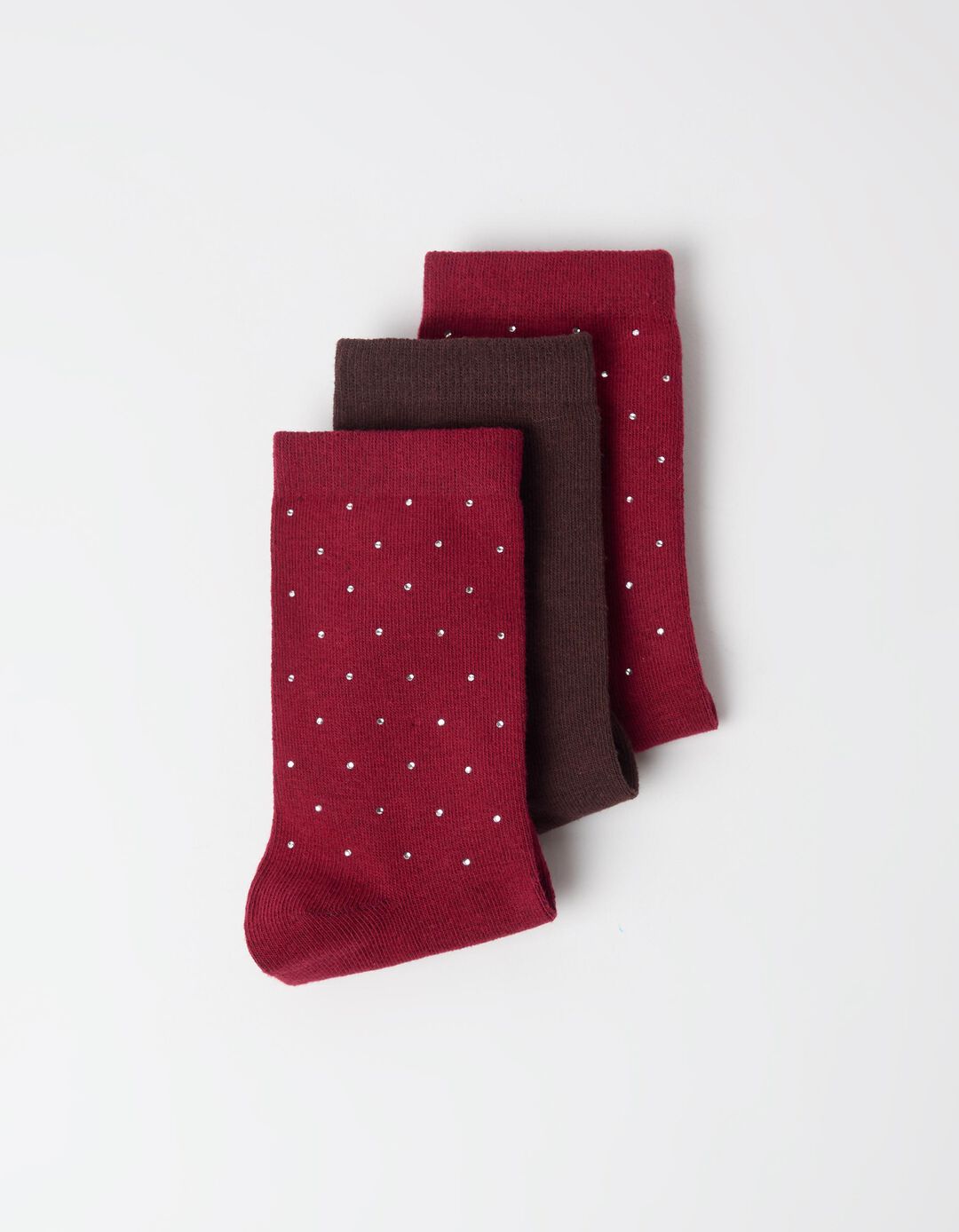 Pack 3 Pares De Meias, Mulher, Castanho Escuro