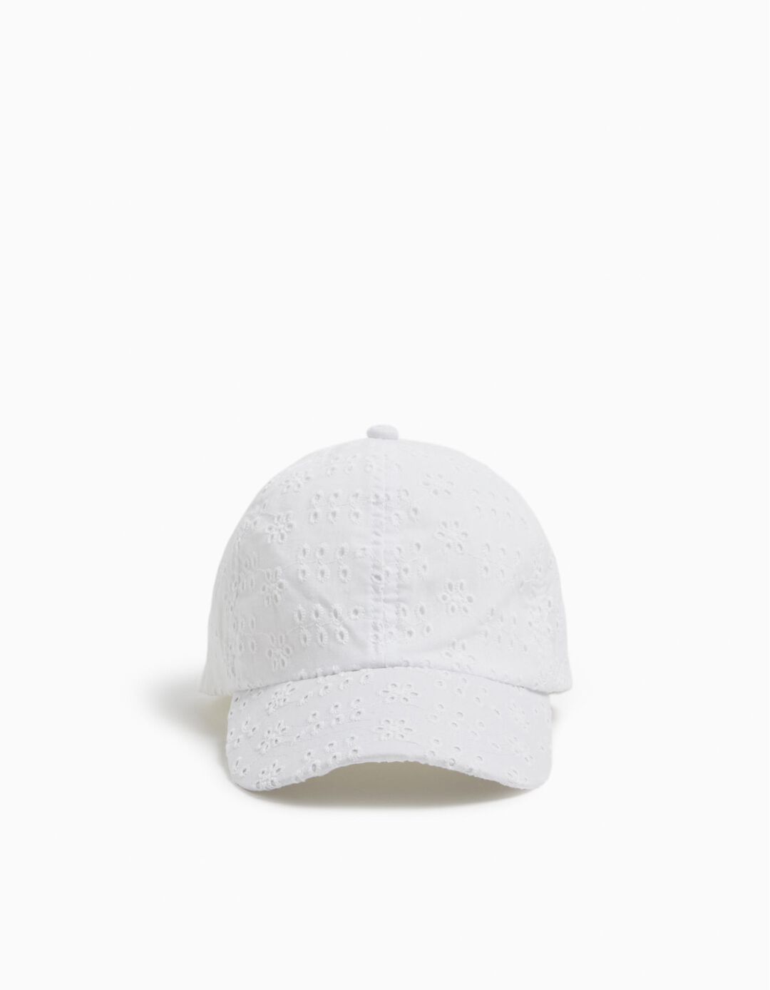 English Embroidered Cap, Girl, White