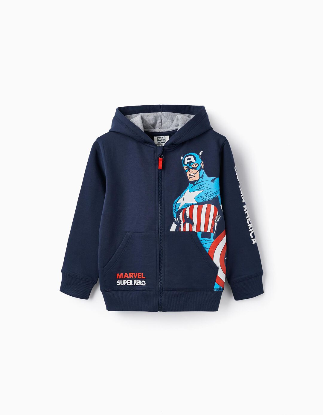 Hooded Jacket for Boys 'Captain America', Dark Blue
