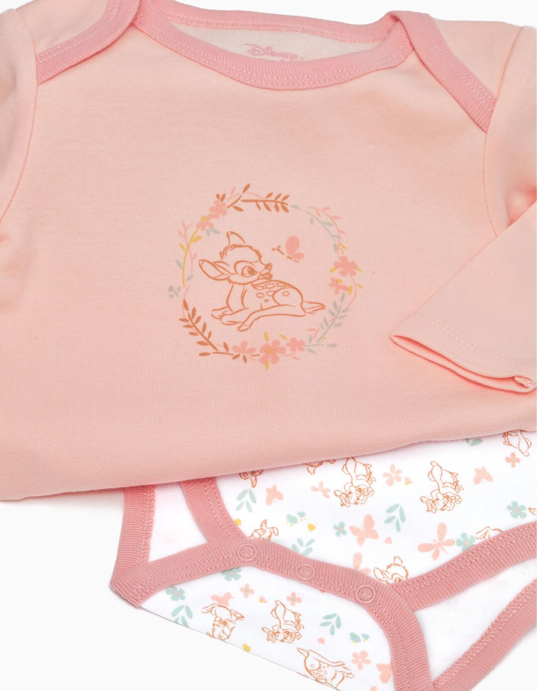 2 'Disney' Long Sleeve Bodies Pack, Baby Girls, Multicolour