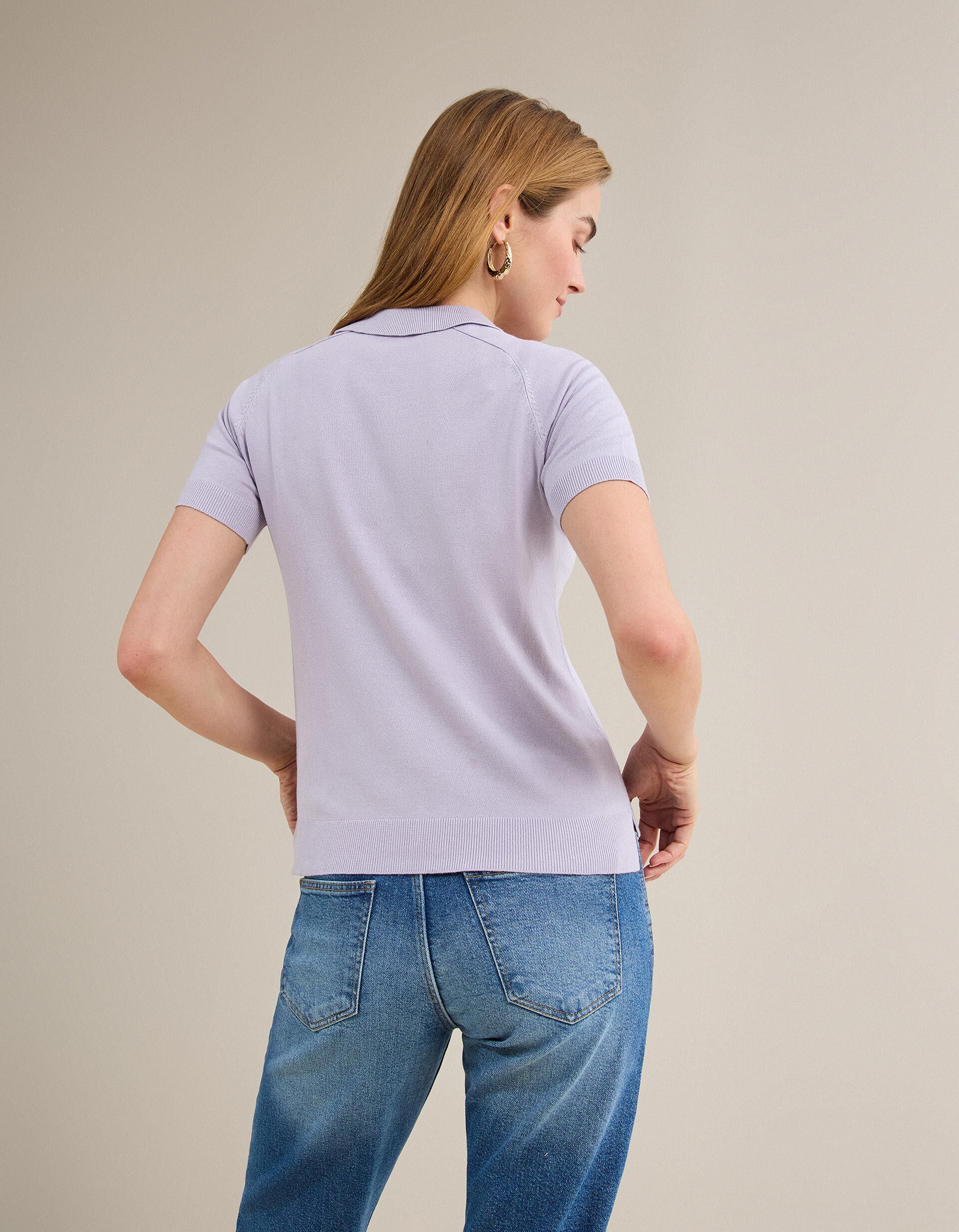 Comprar Online Polo Manga Curta, Mulher, Roxo