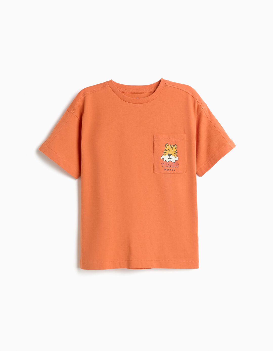 T-shirt Estampada, Menino, Laranja Escuro