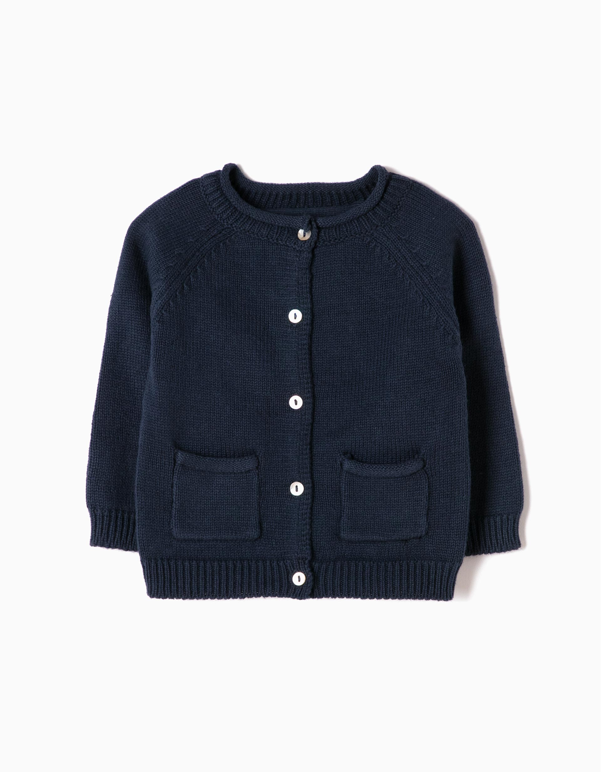 newborn blue cardigan