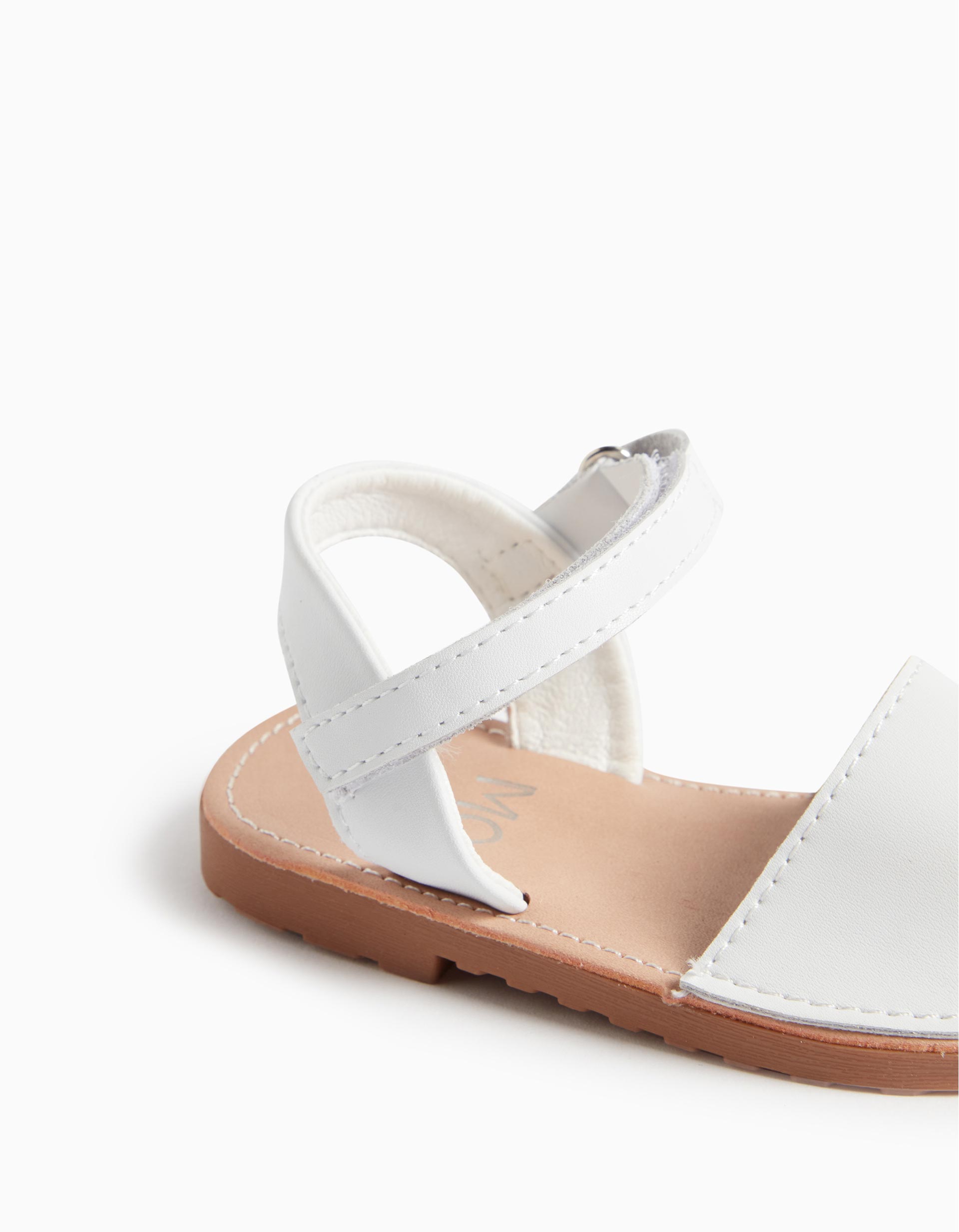 Leather Sandals, Baby Girls, White MO Online