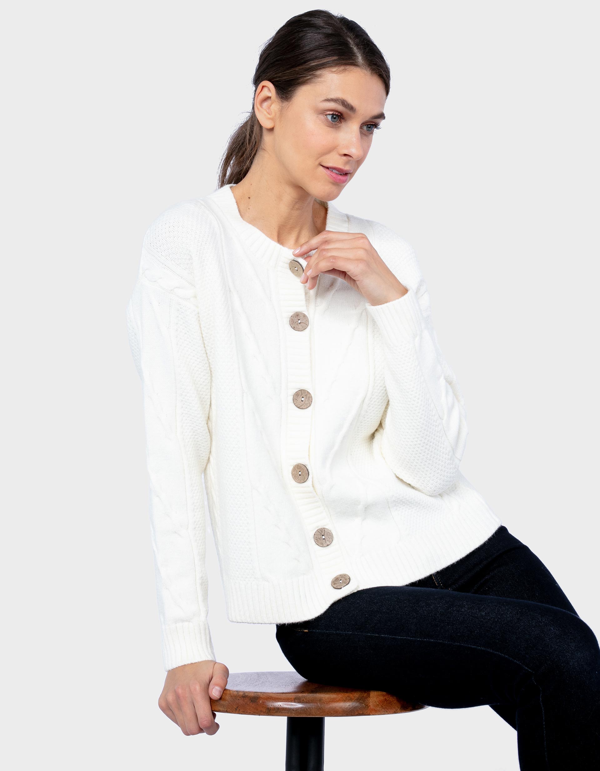 ecru cardigan