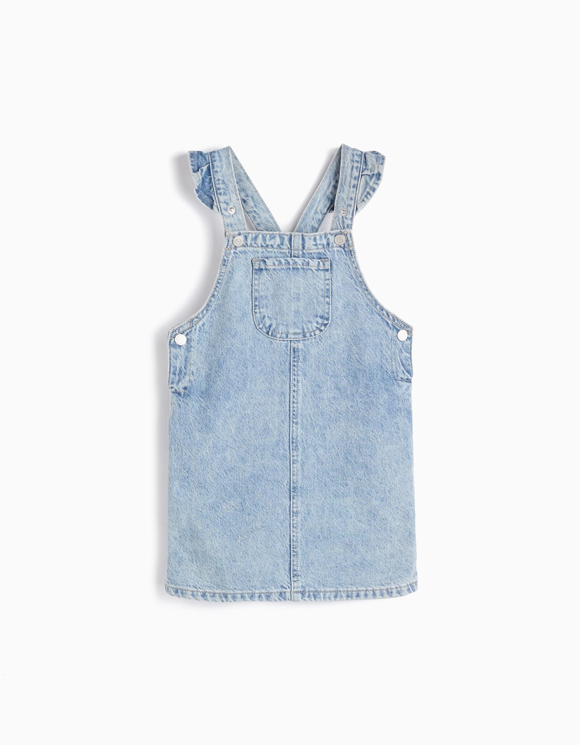 Vestido de Ganga sem Mangas, Menina, Azul Claro