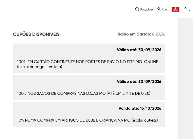 Utilizar saldo do Cartão Continente no checkout | MO Online