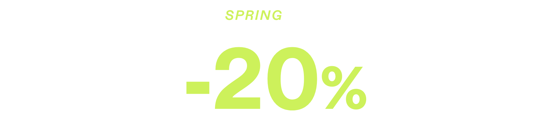 20% Desconto em toda a coleção