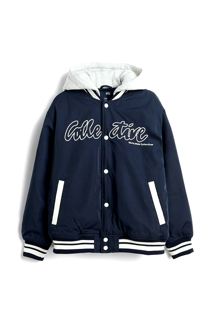 Casaco bomber azul-marinho