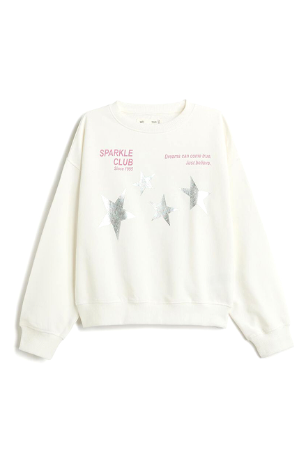 Sweatshirt branca com estampado
