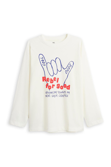 T-shirt Estampada Manga Comprida