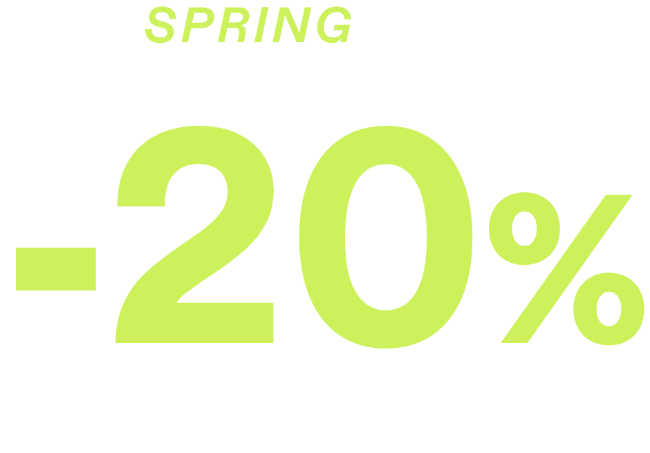20% Desconto em toda a coleção